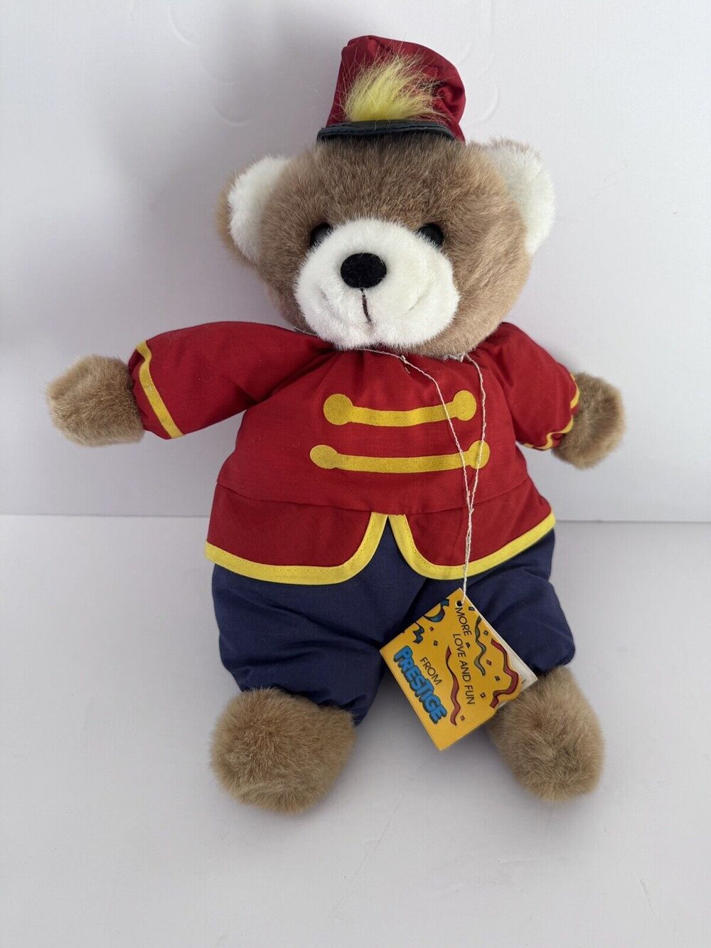 Vintage Prestige Toy Soldier Teddy Bear Plush Red Stuffed Animal 1989 NWT